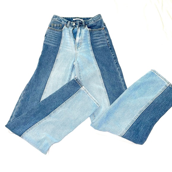Women’s Size 0-2 Straight-Leg Two-Tone jeans from Pacsun— Perfect Condition - Picture 2 of 4